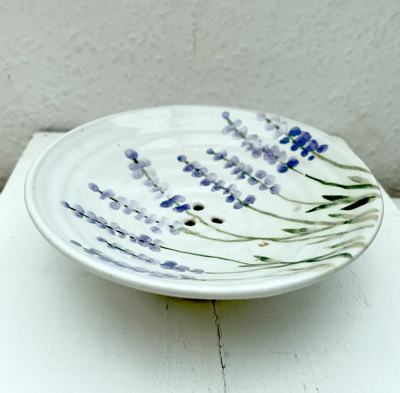 Seifenschale Keramik Lavendel